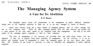The Managing Agency System A Case for Its Abolition