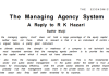 The Managing Agency System: A Reply to R K Hazari