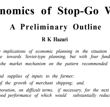 Economics of Stop-Go War: A Preliminary Outline
