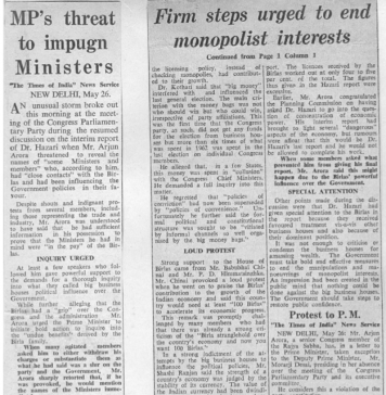 MP’s Threat to Impugn Ministers