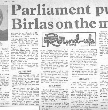 Parliament Puts Birlas on the Mat