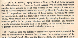 Management of Lending – The Tandon Committee Implications Extract from 'The Tandon Committee Report'