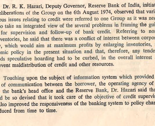 Management of Lending – The Tandon Committee Implications Extract from 'The Tandon Committee Report'
