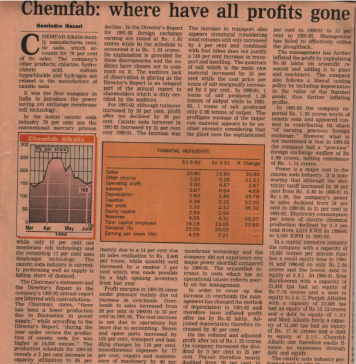 Chemfab: Where Have All the Profits Gone?