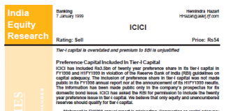 ICICI: Preference Capital Included in Tier-1 Capital