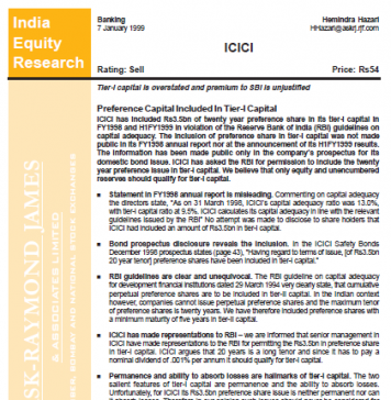 ICICI: Preference Capital Included in Tier-1 Capital