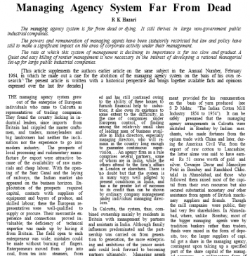 Managing Agency Far From Dead