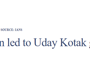 ”RBI relaxation led to Uday Kotak gaining over Rs 23,000 cr”