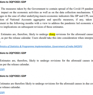 Generating Data in the Dark: Little Meaning to Analysing FY2021 GDP Estimates