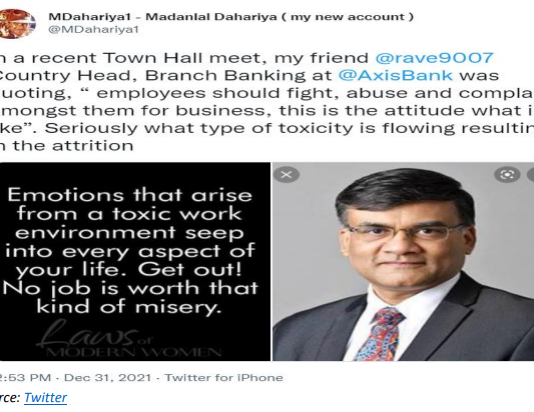 Axis Bank’s Toxic Call to Staff to Fight, Abuse, and Undermine One Another in Pursuit of Business