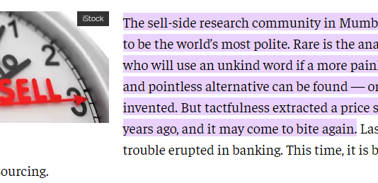 India’s Sell-Side Researchers Should Say What They Mean