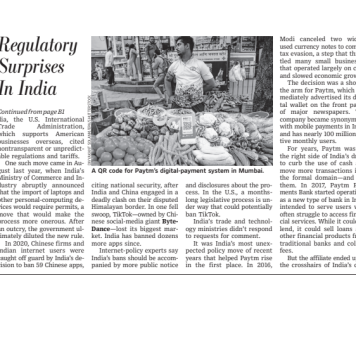 Investors Rattled By India’s Regulatory Surprises