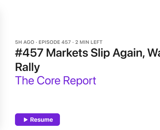 Podcast with The Core on Bank Credit Growth at a Dead End