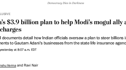 India’s $3.9 billion plan to help Modi’s mogul ally after U.S. charges